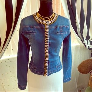 KissMiss embellished denim jacket